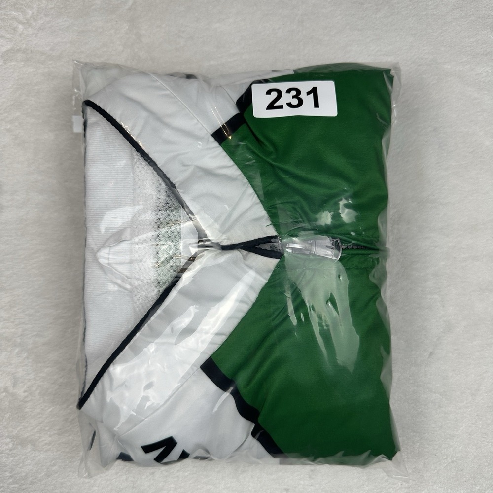 Members Only Sport Jacket Men's Large Green White MCMLXXV Racing Track Jacket - Picture 8 of 8